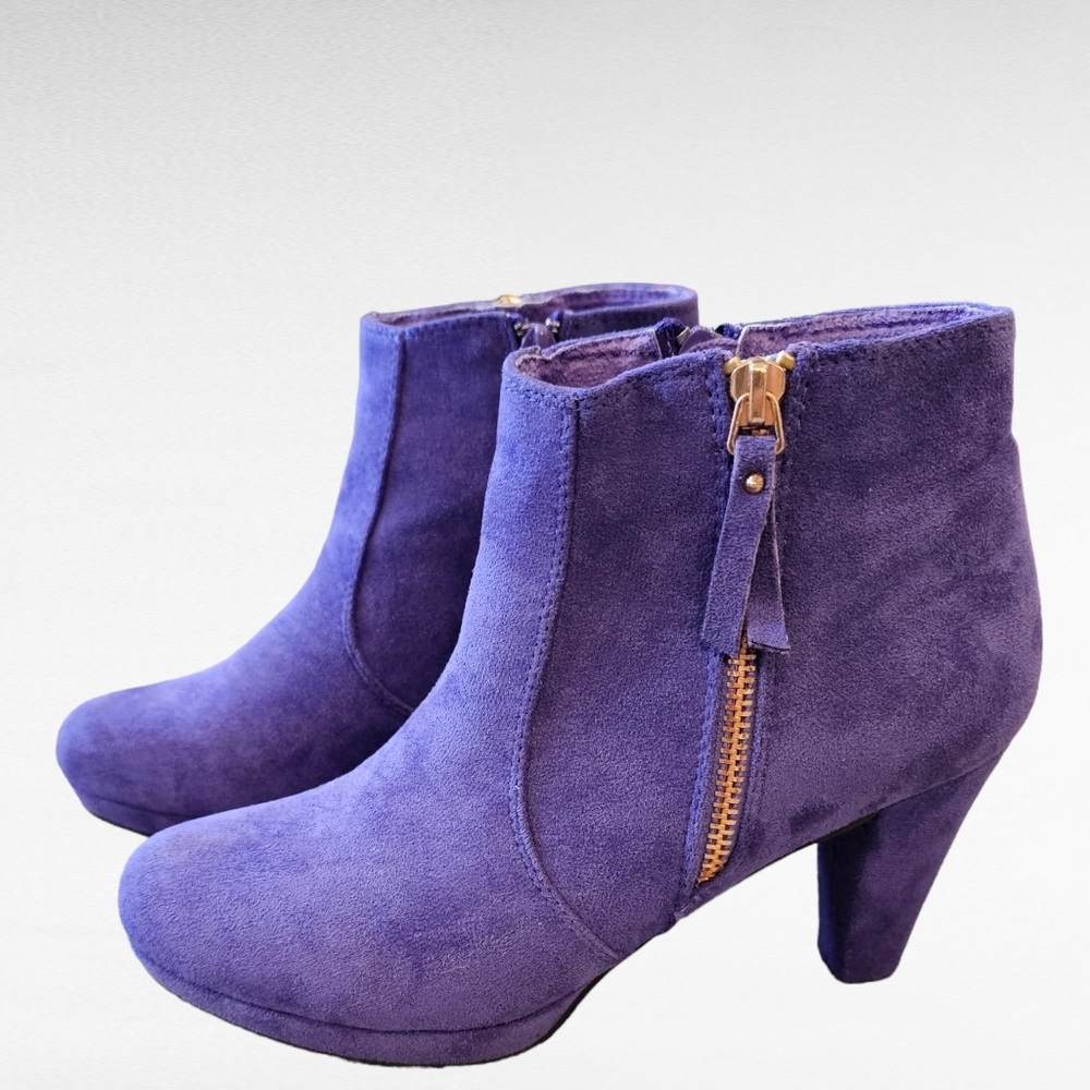 Allegra K Ankle Boots Purple Size 7.5